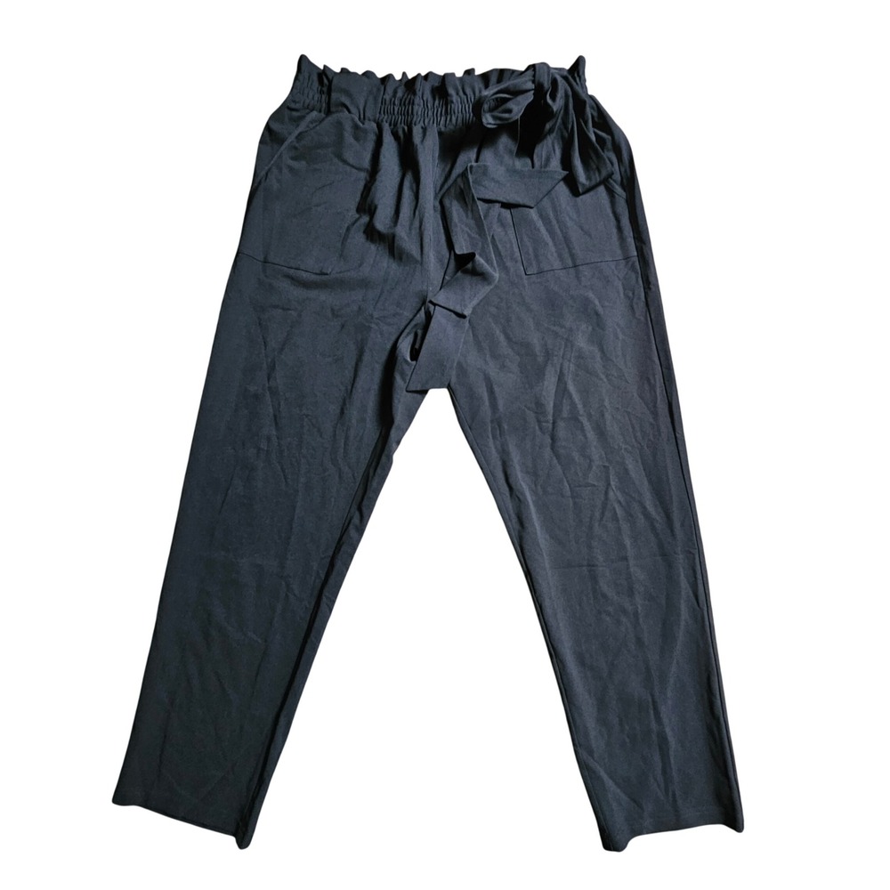 Grace Karin Paperbag Waist Tie Waist Trouser Pants‎ 3XL Belted Feminine Chic NWT